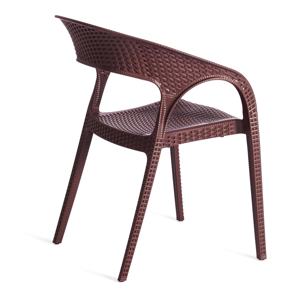 Кресло из прочного пластика коричневого цвета в стиле Modern